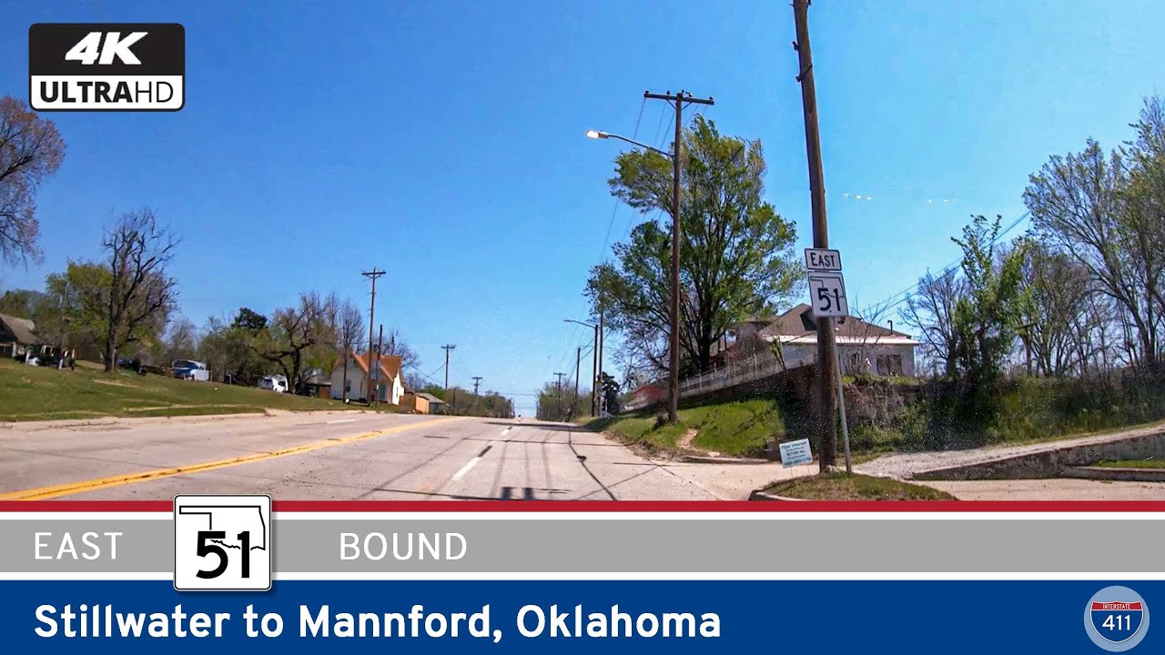 Watch as we Drive America's Highways for 44 miles east along Oklahoma Highway 51 from Stillwater to Mannford 🛣️