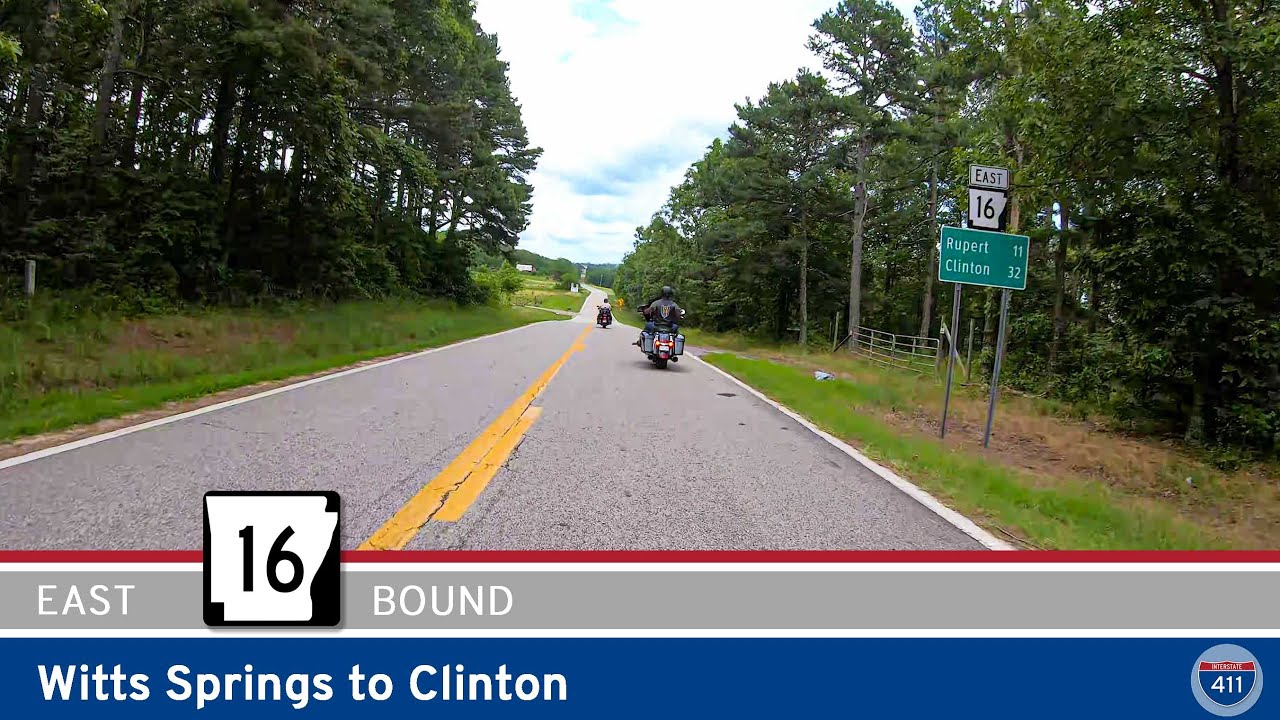 Arkansas Highway 16: Witts Springs to Clinton
